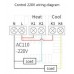 Panelový termostat (chlazení, vytápění) s hodinami,  -40°C ~ +120°C, NTC senzor, 230V AC, W1213