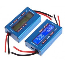 Stejnosměrný Wattmetr - V, A, W, Wh, 0~60V, 0~100A, modrý LCD