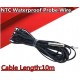 Waterproof cylindrical NTC thermistor on cable 10m, 10K, 1%