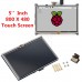 5" dotykový barevný displej, 800 x 480px pro Raspberry, HDMI TFT