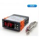 Thermostat ZFX-7016X, K sensor, -50°C ~ +999°C, 30A contact, alarm, sensor 1m, 90V ~ 250V AC
