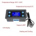 Panelový termostat, -50°C ~ 110°C, alarm, 12V DC, XY-WT01