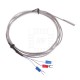 PT100 platinum thermocouple in waterproof stainless steel housing, -50 ° C ~ 350 ° C, 2m, WZP-035