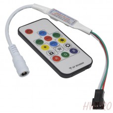 RF ovladač s budičem inteligentních RGB LED NeoPixel, 14 tlačítek