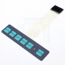 Samolepící membránová klávesnice 1 x 6 s LED