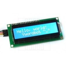 LCD  podsvětlený 2x16 znaků (modrá), I2C modul, 1602A