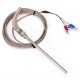 PT100 thermocouple platinum in waterproofed stainless steel housing, -50 ° C ~ 450 ° C, 2m