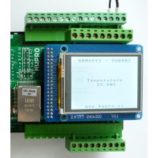 ARMOSY-2, Zobrazení teploty senzoru DS18B20 na UTFT, příklad