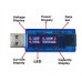 Čtyřmístný USB měřič spotřeby, kapacity, napětí a proudu 0 ~ 3A